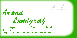 arpad landgraf business card